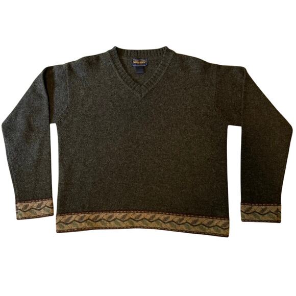 WOOLRICH John Rich And Bros Vintage Loden Heather Wool Sweater Knit Women’s Sz M - Picture 8 of 8